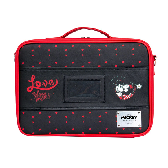Minnie and Mickey Makeup Carry Case w/ Dividers and Carrying Strap / NWT - Picture 2 of 3